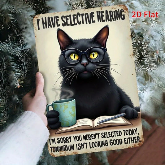 Black Cat Funny Poster