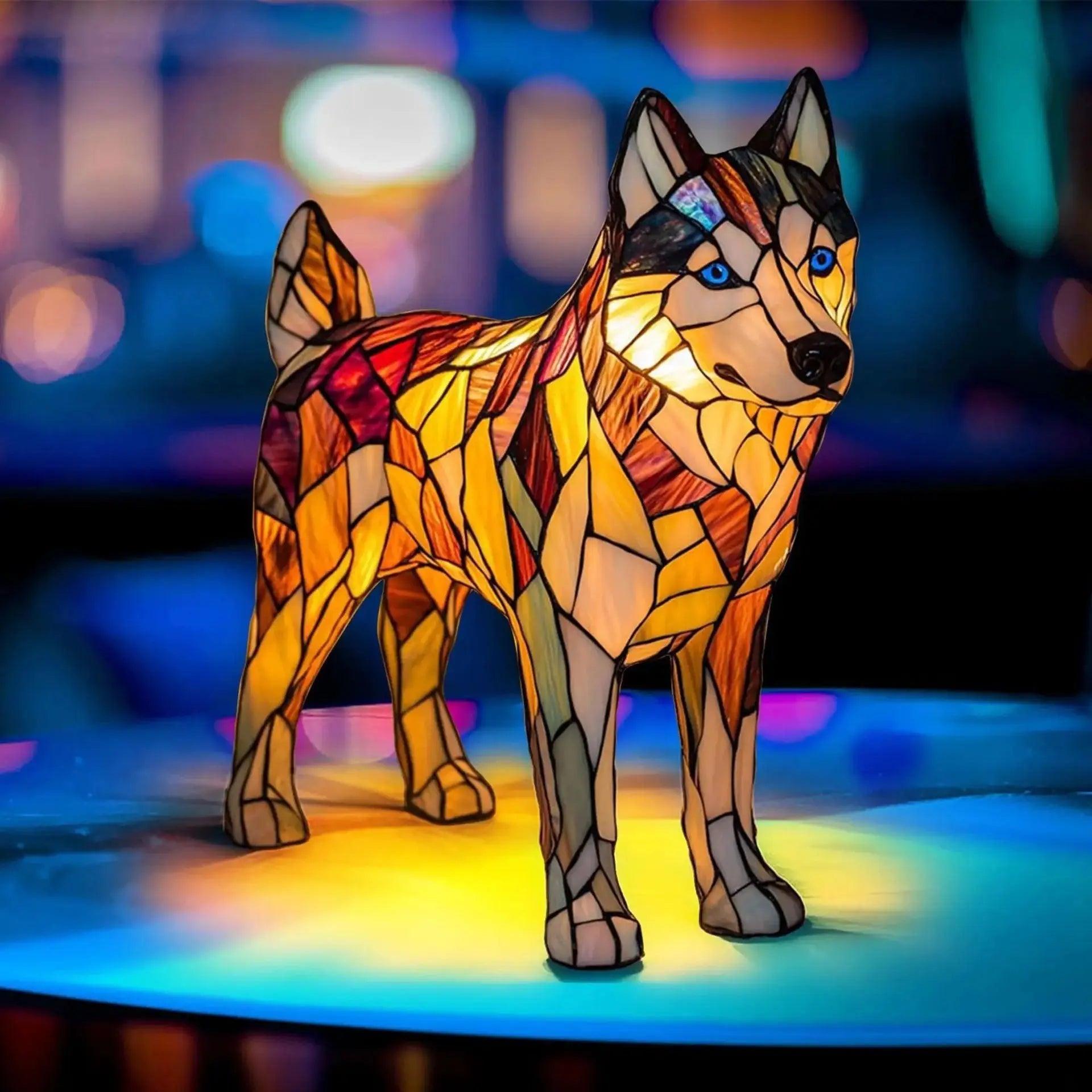 Dog, Cat & Animals Glass Lamp