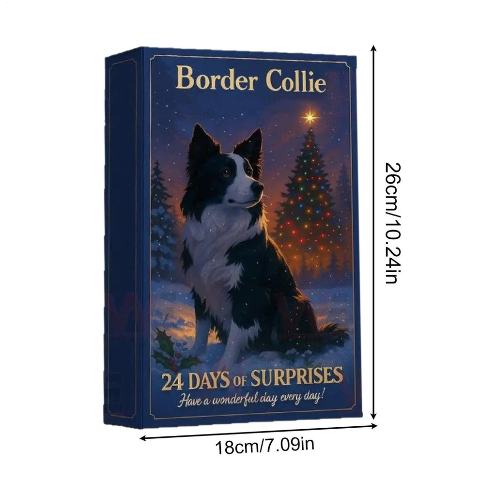 Christmas Calendar 2025 2D Acrylic Advent Dog Figurines 24-Day Animal Calendar Christmas Decorations for Kids Adults Home Decor