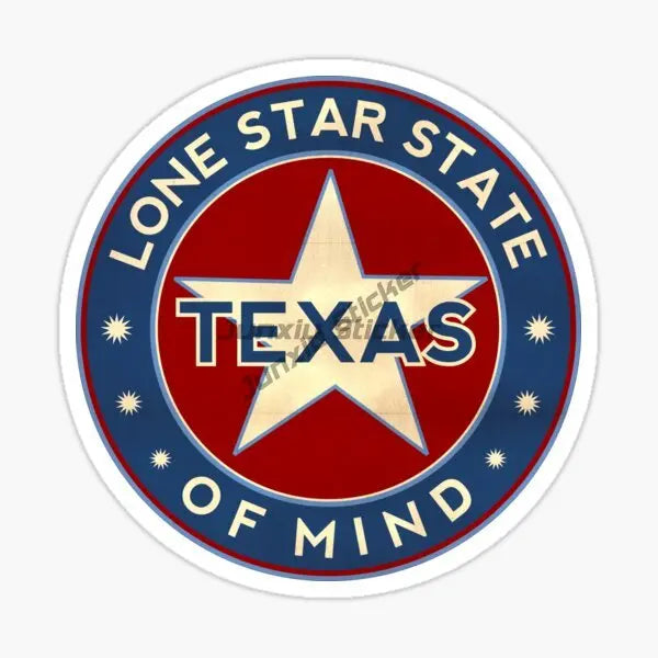 Texas Map Emblem Creative PVC Sticker for Decorate Car Van Truck Bicycle Window Wall Fridge Helmet Motorcycle Decal Accessorie