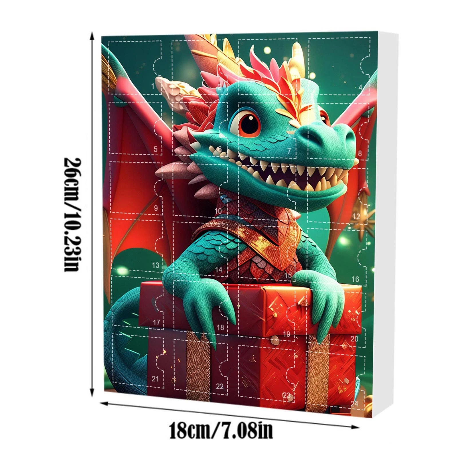Dog/Dragon/Cat 24 Days Christmas Countdown Calendar Christmas Advent Calendar Xmas Countdown Calendar for Dog Lovers 2D