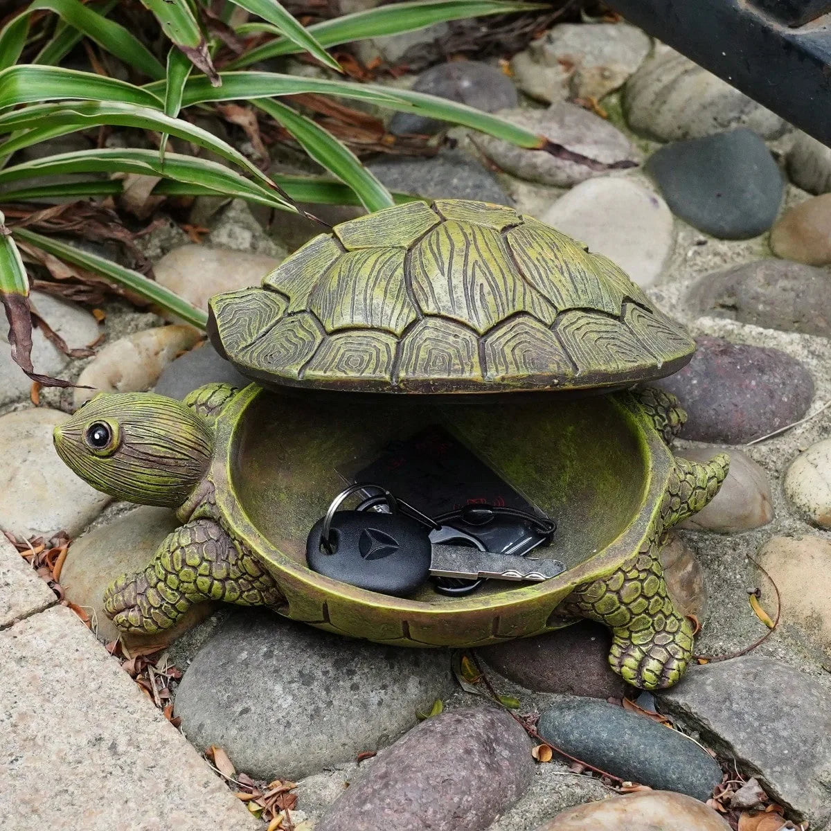 Turtle Resin Statue Figurine Micro Landscape Ornaments Storage Box Perfect for Outdoor Lawn Gardens Home Art Decor
