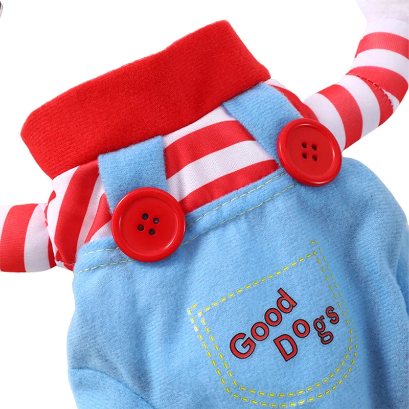 Halloween Dog Costumes Funny Pet Clothes Adjustable Dog Cosplay Costume Sets Novelty Clothing For Medium Large Dogs Bulldog Pug