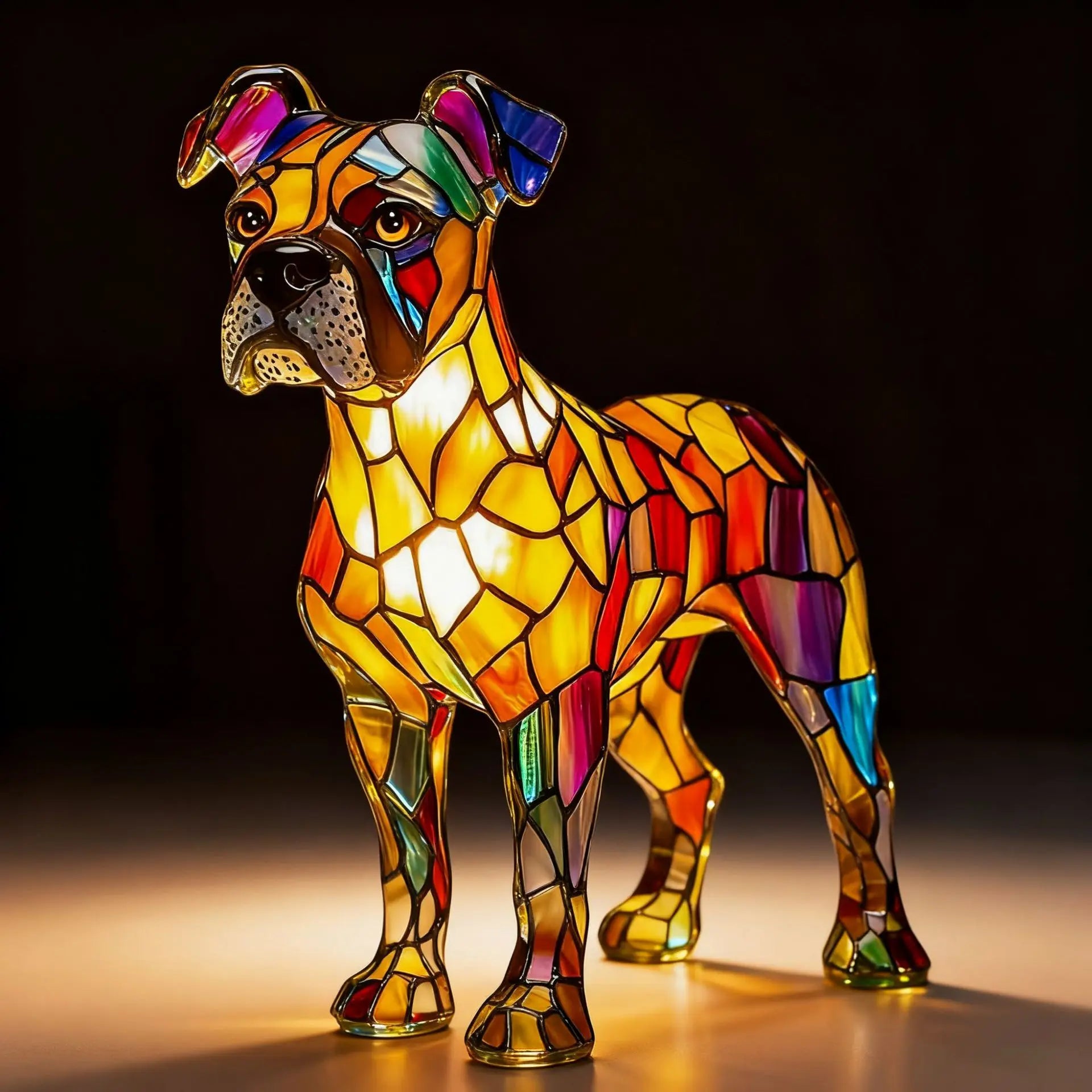 Dog, Cat & Animals Glass Lamp