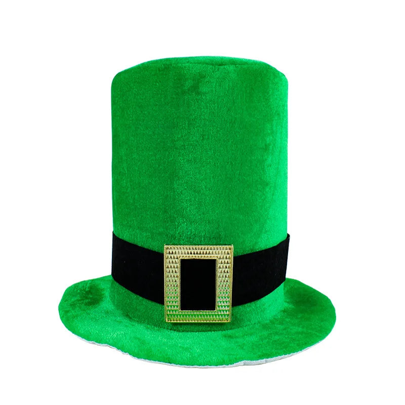 St. Patrick's Day Hat, Festival Party, Digital Print, Irish Green Clover