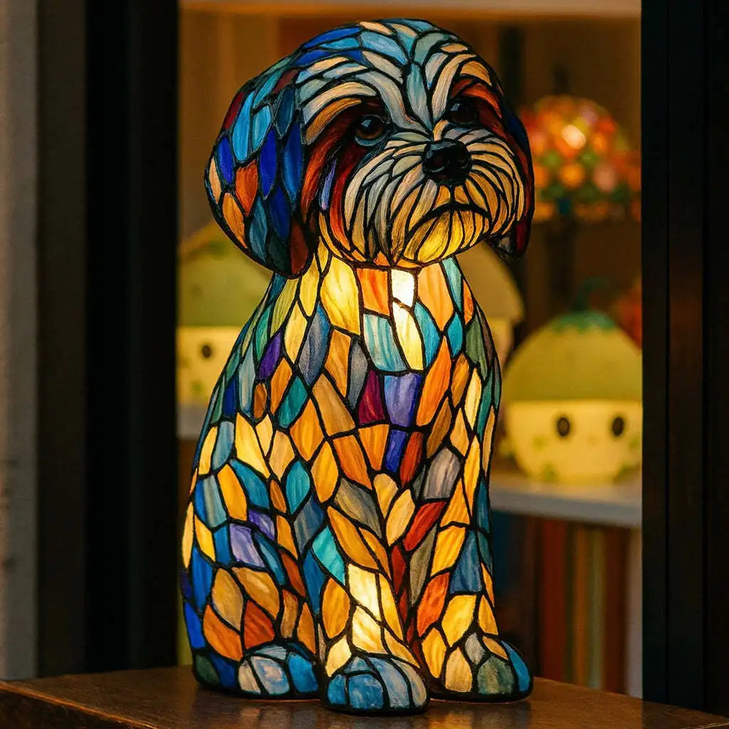 Dog, Cat & Animals Glass Lamp