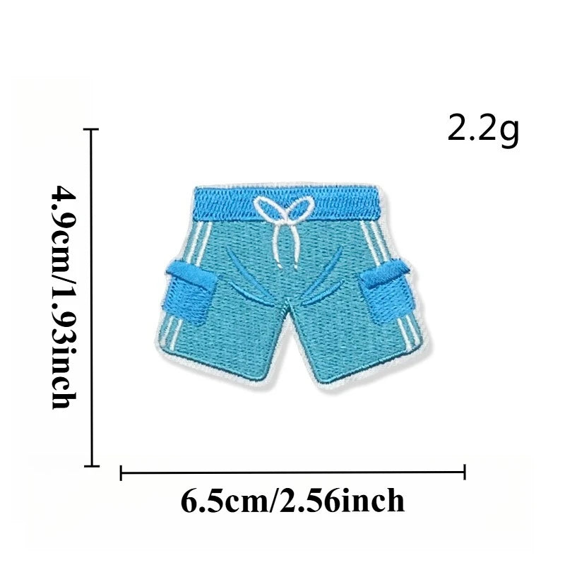 Summer Hot Hawaii Beaches Sun Hula Sea Iron-on Sew Embroidery Badge Patches DIY T-shirt Hat Backpack Clothing Appliques Sticker