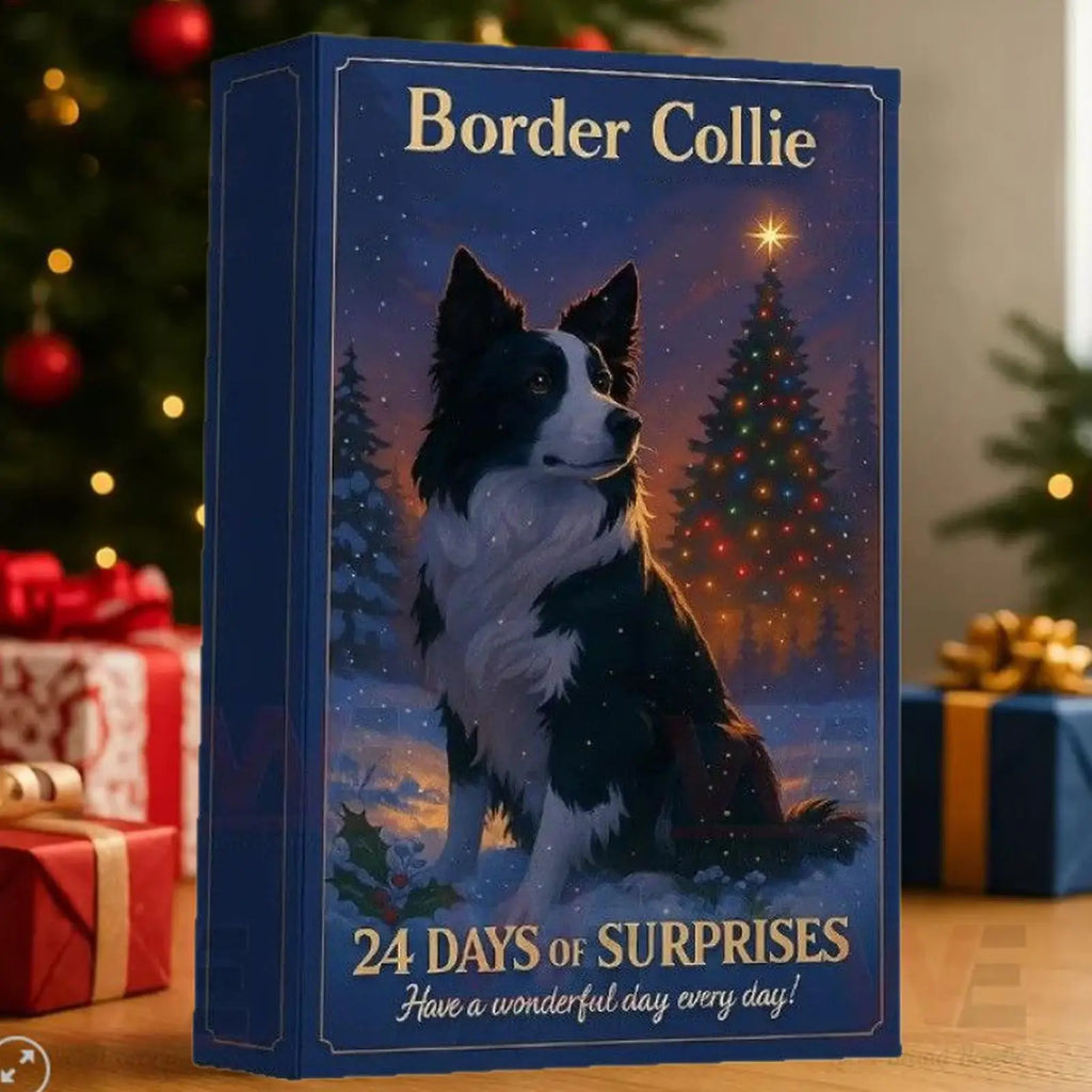 Christmas Calendar 2025 2D Acrylic Advent Dog Figurines 24-Day Animal Calendar Christmas Decorations for Kids Adults Home Decor
