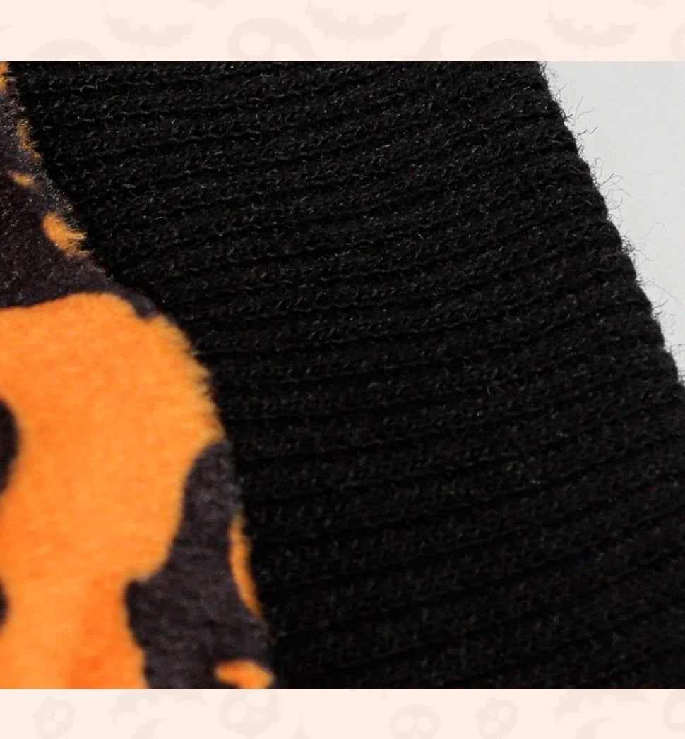 Halloween Dog Pajamas Costume: Four-legged outfit with bat and skull patterns, perfect for small, medium, and large dogs