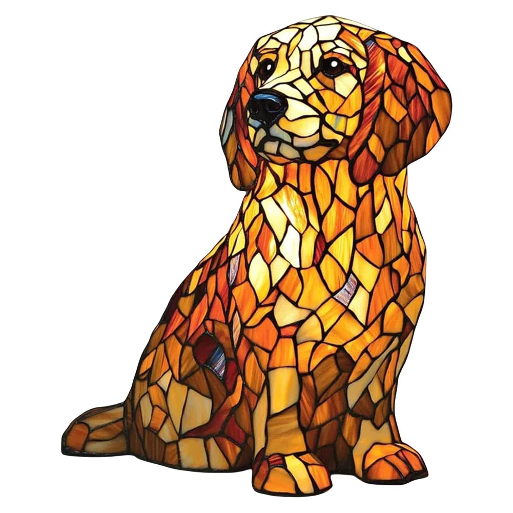Dog Glass Lamp