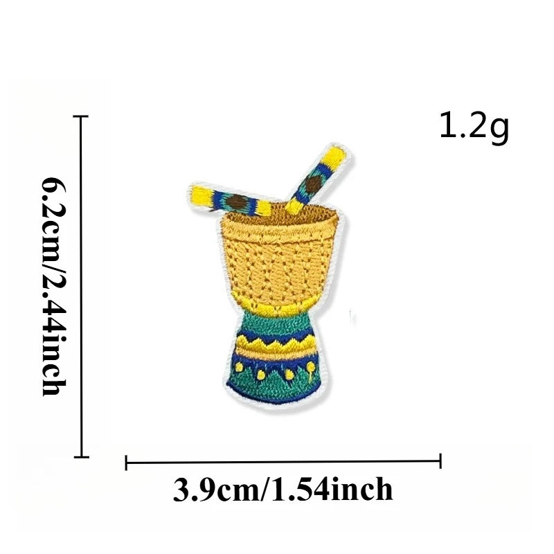 Summer Hot Hawaii Beaches Sun Hula Sea Iron-on Sew Embroidery Badge Patches DIY T-shirt Hat Backpack Clothing Appliques Sticker