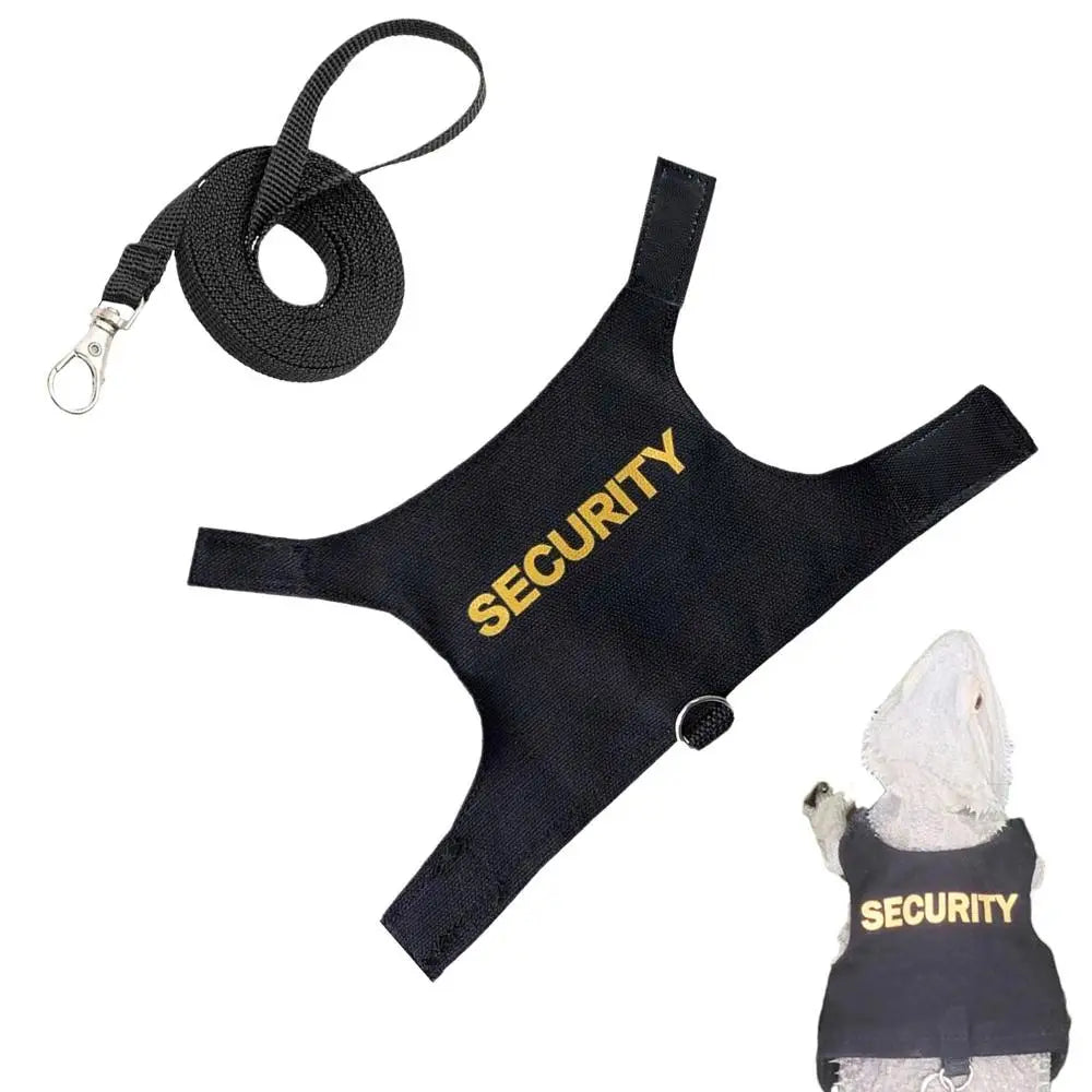 Reptile Lizard Gecko Bearded Dragon Harness and Leash Comfortable Bearded Dragon Clothes for Outdoor Pet Chameleon Supplies