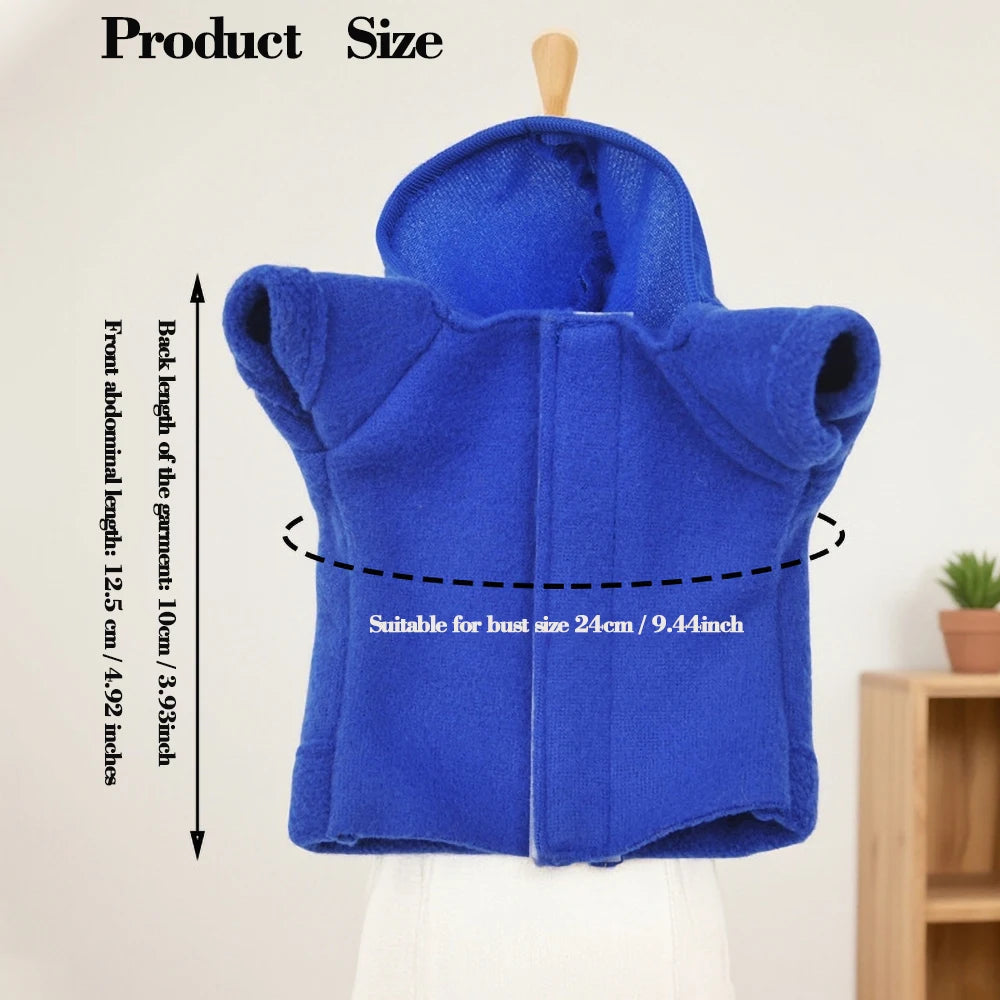 Lizards Clothes for Bearded Dragon Plush Hoodies Leopard Gecko Costume, Reptile Hoodies Apparel for Skin Protection