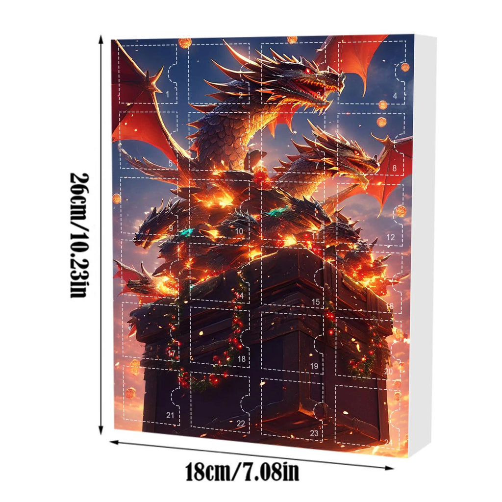 Dog/Dragon/Cat 24 Days Christmas Countdown Calendar Christmas Advent Calendar Xmas Countdown Calendar for Dog Lovers 2D