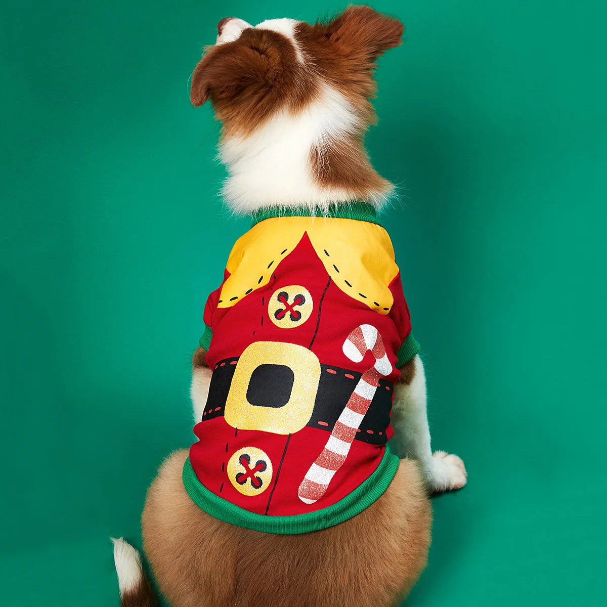 Christmas Dog Cat T-Shirt Cute Holiday Print Pet Clothes for Small Dogs, Teddy, Cats - Festive Xmas Apparel Supplies Dog Hoodies