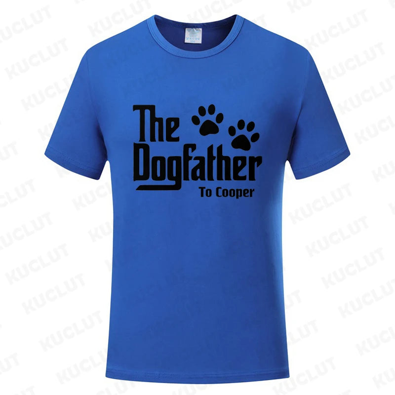 The Dog Father Funny Design T-shirts for Men Dad Dad Fathers Day Tshirts Short Sleeve Clothes Dog Pet Lover Shirts Papa Tops
