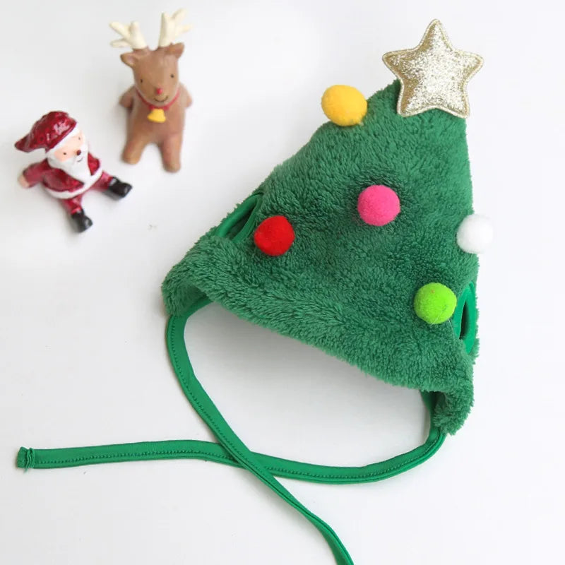 Christmas Santa Hat Dog Christmas Outfit Costume Hat and Scarf Winter Pet Accessory for Small Medium Large Dog