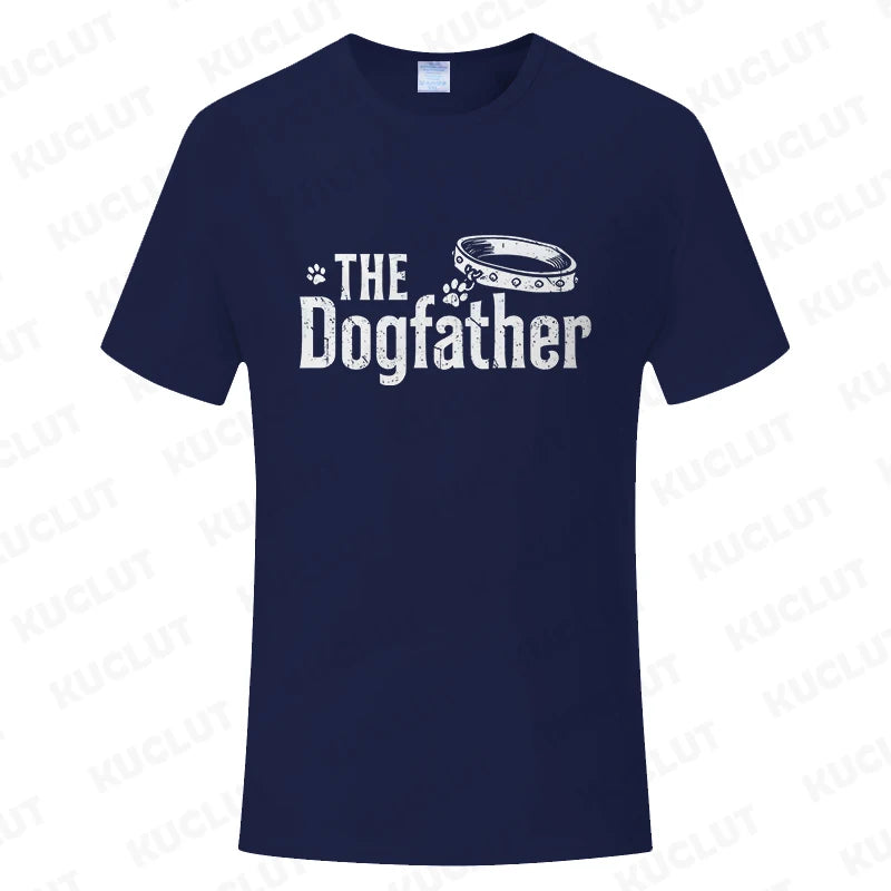 The Dog Father Funny Design T-shirts for Men Dad Dad Fathers Day Tshirts Short Sleeve Clothes Dog Pet Lover Shirts Papa Tops