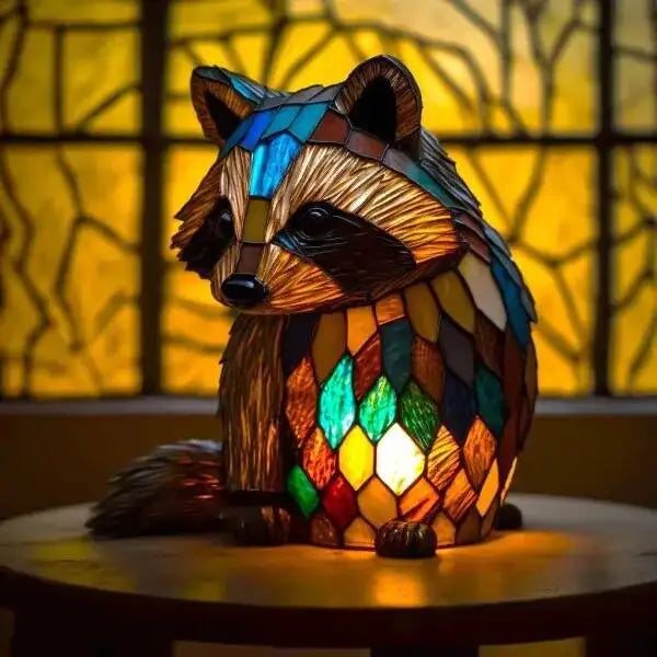 Dog Resin LED Night Light Art Animal Statue Creative Home Desktop Decoration Ornament