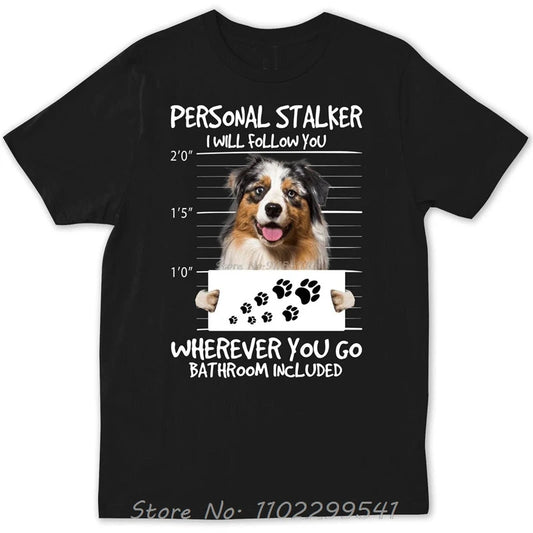 Men Tees Harajuku Streetwear Aussie Man Australian Shepherd Gift Funny Dog Gift For Her Him Dad Christma T-shirt Graphic Summer