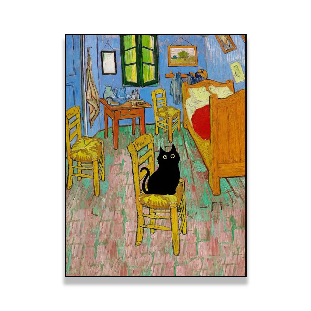 Black Cat Art Posters