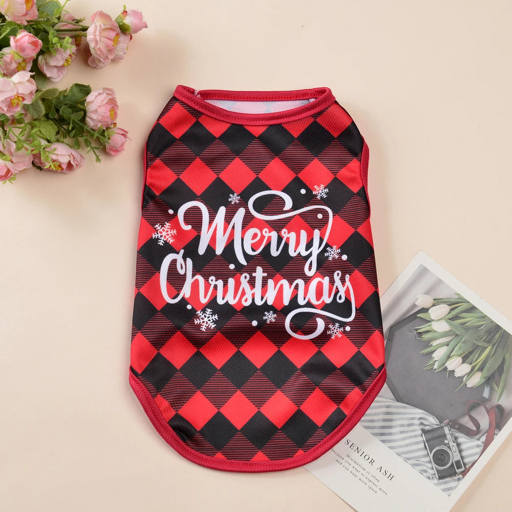Christmas Pet Dog Cosplay Costume For Small Medium Dogs Cats Santa Claus Puppy Vest Coat Chihuahua Outfits Yorkshire Clothing
