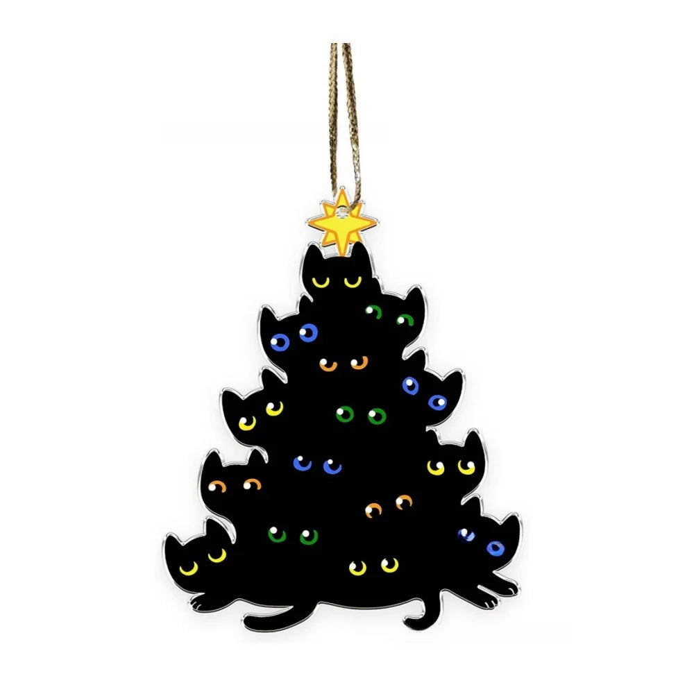 Black Cat Christmas Ornament