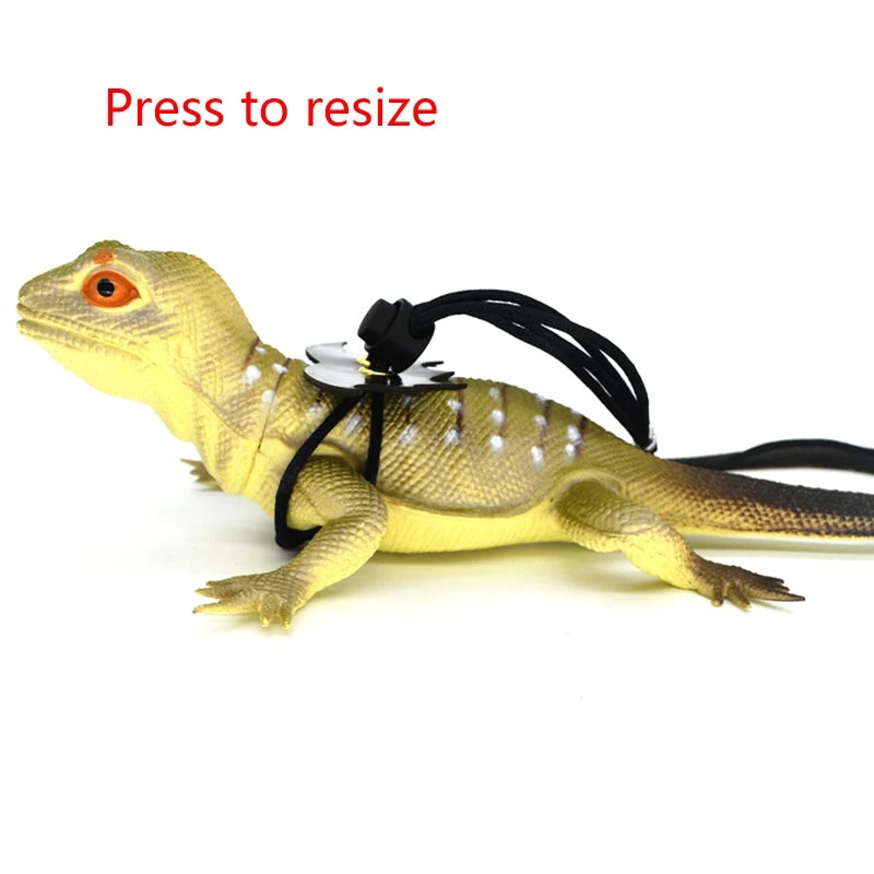 Bearded Dragon Harness and Leash Adjustable Leash Set with for Small Reptiles Junior Squirrels Hamsters