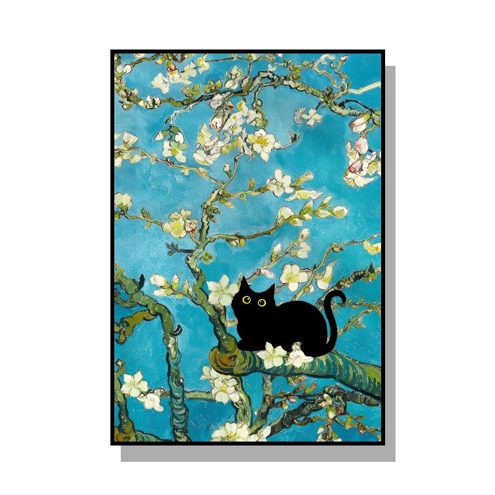 Black Cat Art Posters