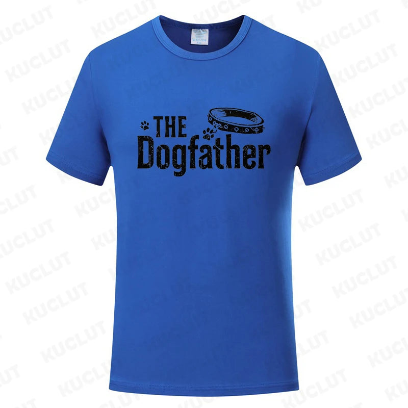 The Dog Father Funny Design T-shirts for Men Dad Dad Fathers Day Tshirts Short Sleeve Clothes Dog Pet Lover Shirts Papa Tops
