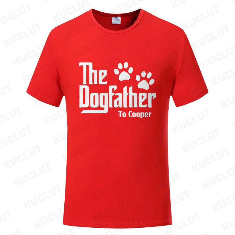 The Dog Father Funny Design T-shirts for Men Dad Dad Fathers Day Tshirts Short Sleeve Clothes Dog Pet Lover Shirts Papa Tops