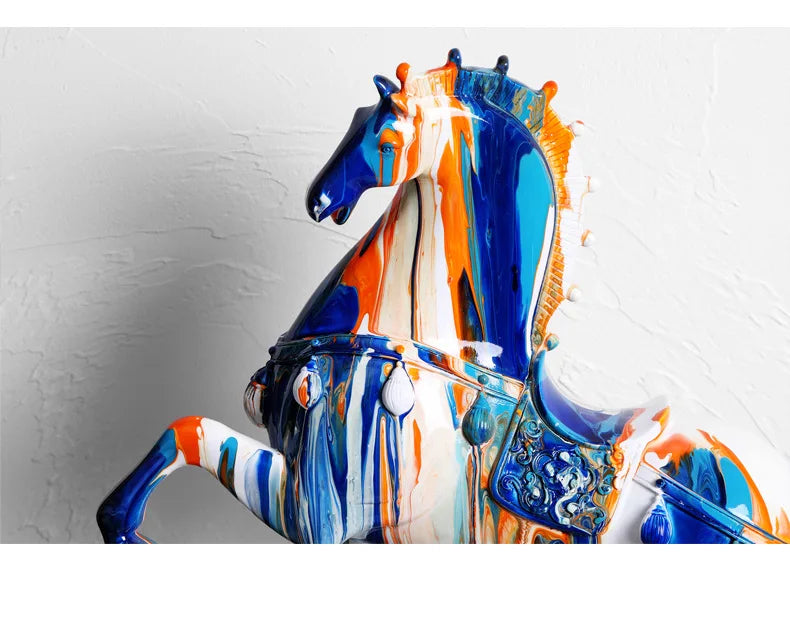 Large Luxury Horse Figurine Modern Creative Home Decor for Living Room TV Cabinet Entryway Elegant Housewarming Gift