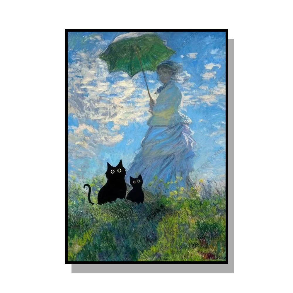 Black Cat Art Posters