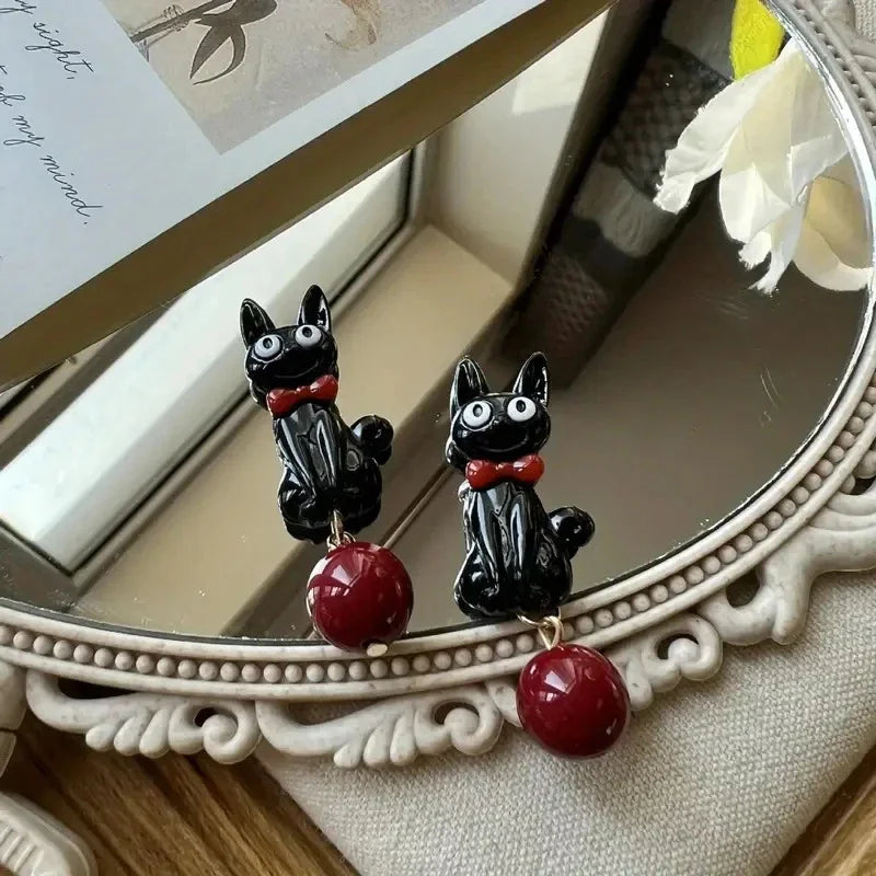 Black Cat Earrings