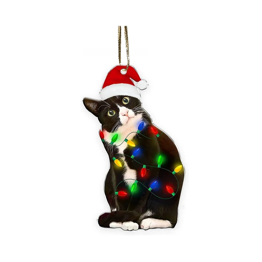 Black Cat Christmas Ornament