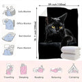 Black Cat Printed Throw Blanket