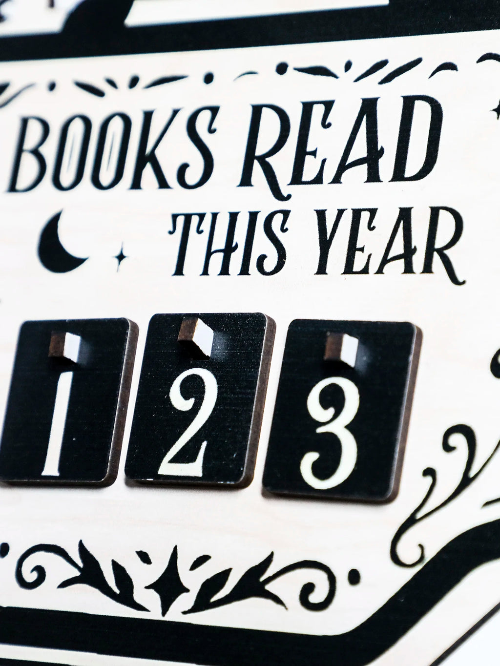 Black Cat Book Tracker Sign