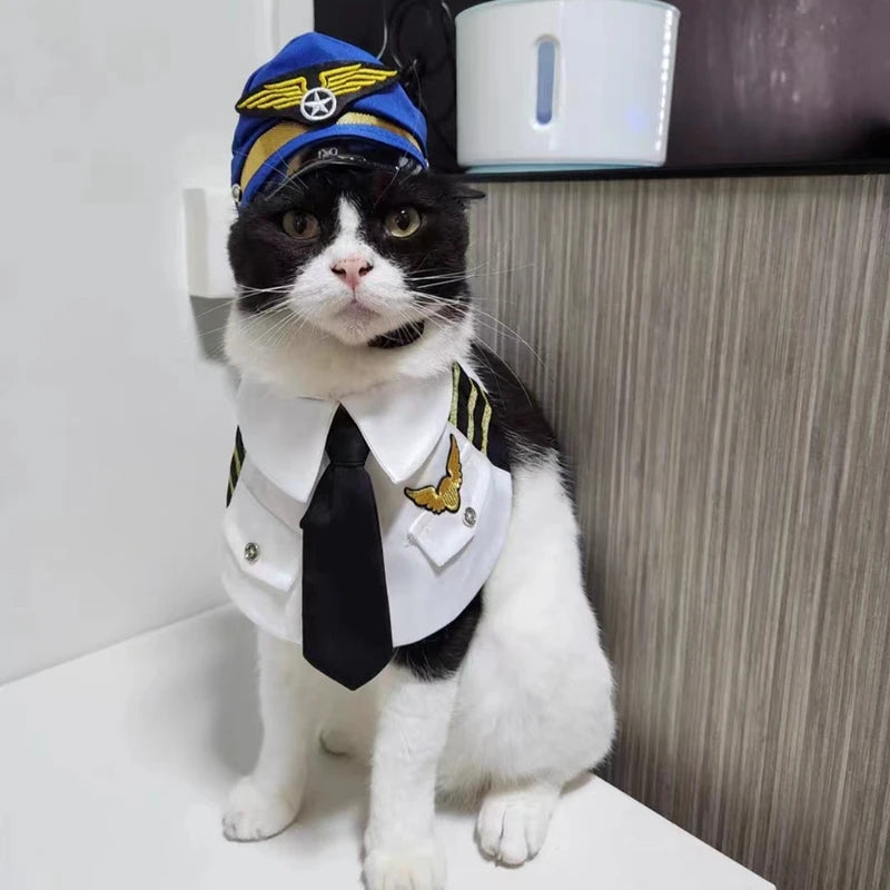 Halloween Pet Cat Dog Cap Funny Pet Product For Photography Cosplay Police Hat Holiday Costume Chihuahua Yorkshire Accessories