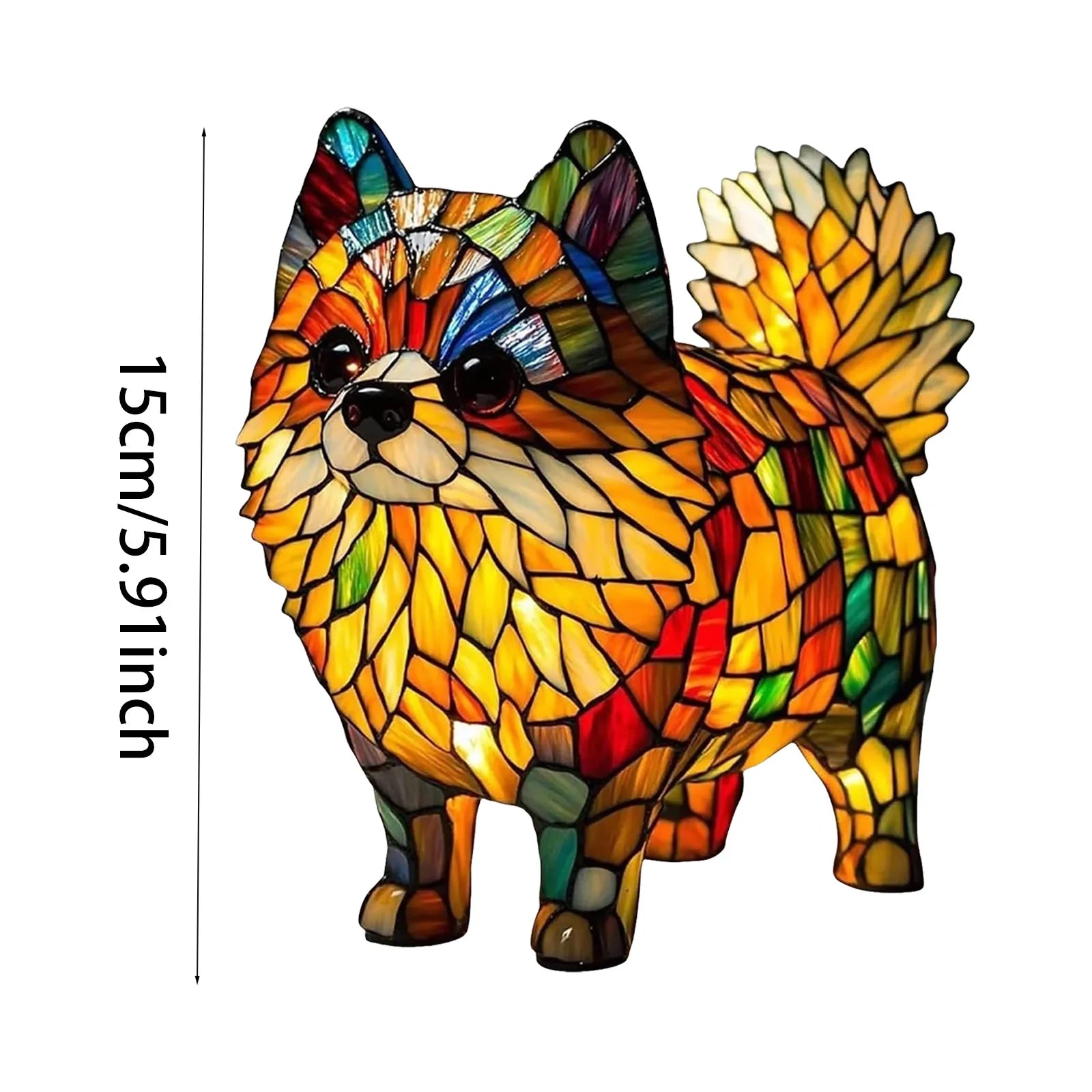 French Bulldog, Pomeranian, Pug, Yorkshire Terrier Glass Lamp