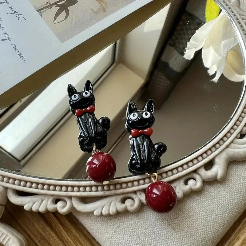 Black Cat Earrings