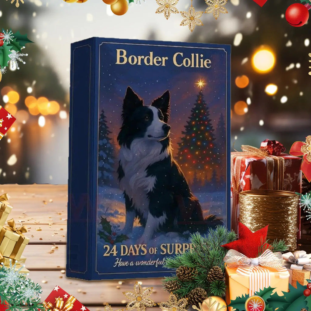 Christmas Calendar 2025 2D Acrylic Advent Dog Figurines 24-Day Animal Calendar Christmas Decorations for Kids Adults Home Decor