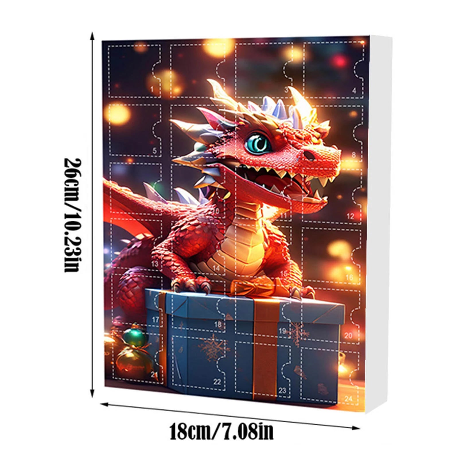 Dog/Dragon/Cat 24 Days Christmas Countdown Calendar Christmas Advent Calendar Xmas Countdown Calendar for Dog Lovers 2D