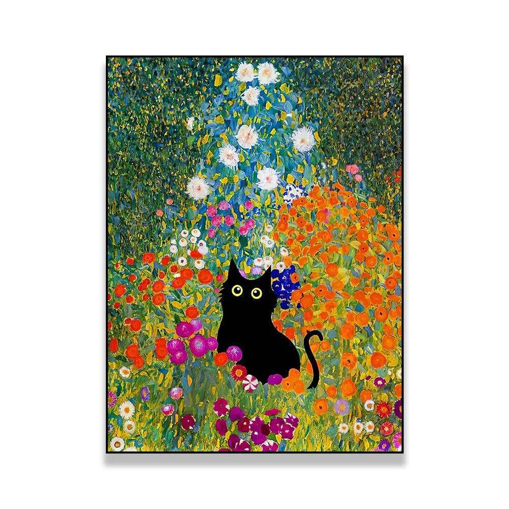 Black Cat Art Posters