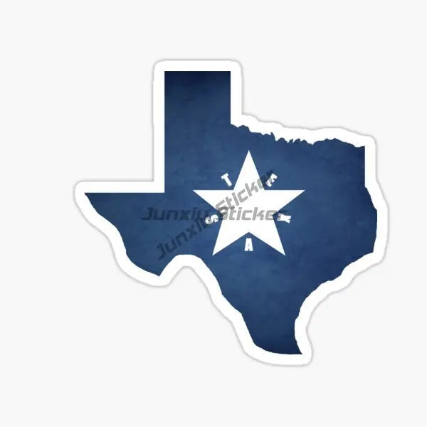 Texas Map Emblem Creative PVC Sticker for Decorate Car Van Truck Bicycle Window Wall Fridge Helmet Motorcycle Decal Accessorie