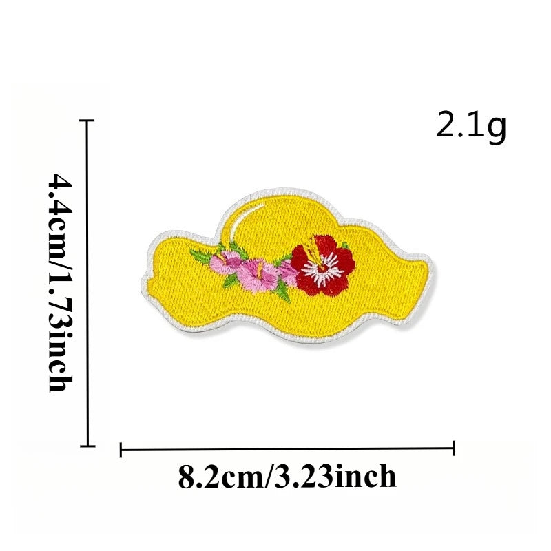 Summer Hot Hawaii Beaches Sun Hula Sea Iron-on Sew Embroidery Badge Patches DIY T-shirt Hat Backpack Clothing Appliques Sticker