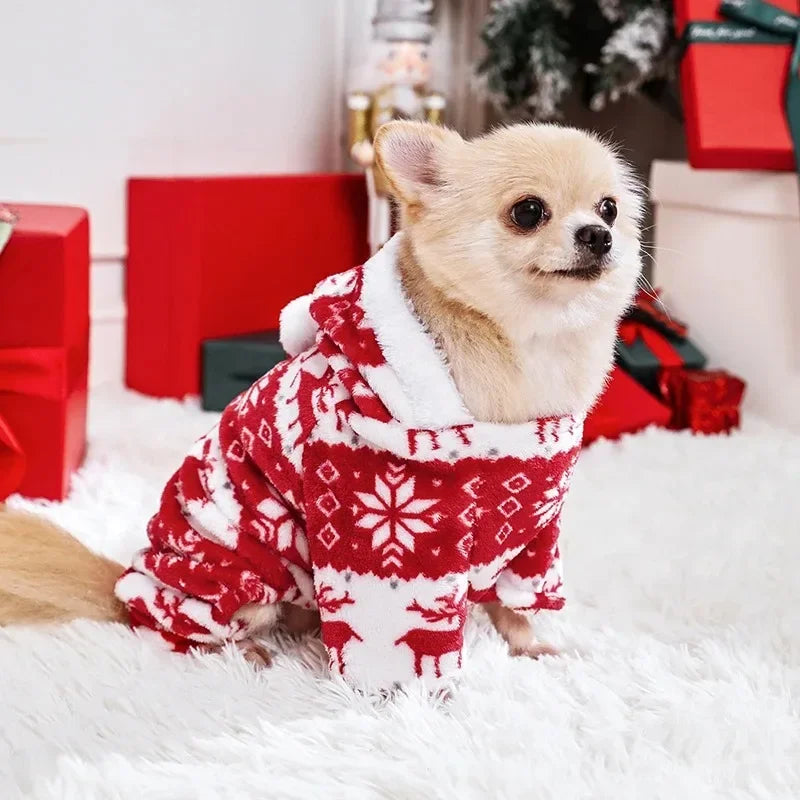Dog Christmas holiday clothes super soft coral fleece pet clothes warm cotton coatsoft coral fleece clothes for autumn winter
