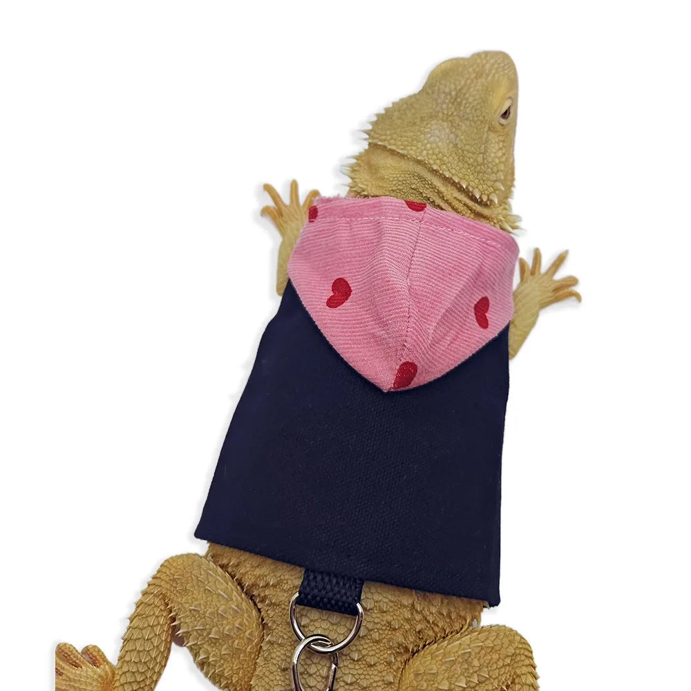 Bearded Dragon Harness And Leash Adjustable Reptile Chest Harness Outdoor Bearded Dragon Lizard Clothes Reptile Accessories