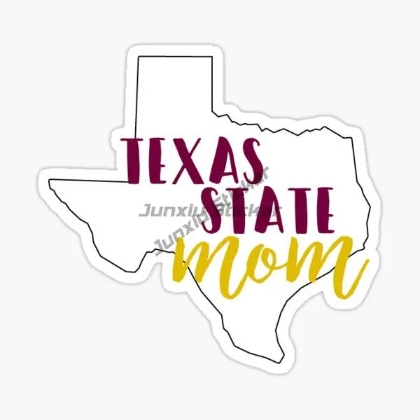 Texas Map Emblem Creative PVC Sticker for Decorate Car Van Truck Bicycle Window Wall Fridge Helmet Motorcycle Decal Accessorie