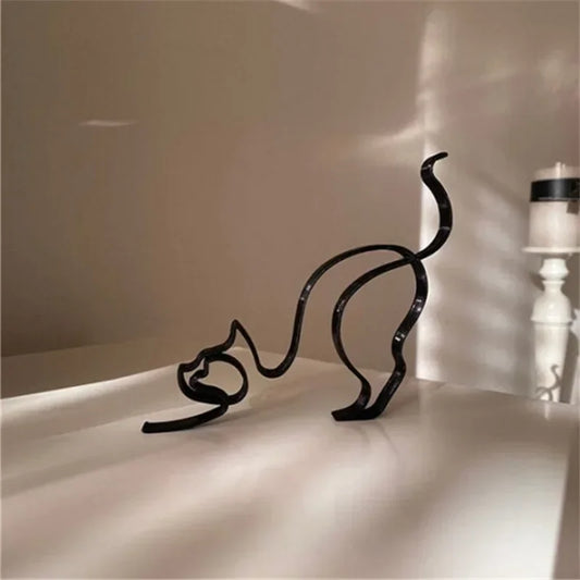 Dog Cat Minimalist Art  Sculpture