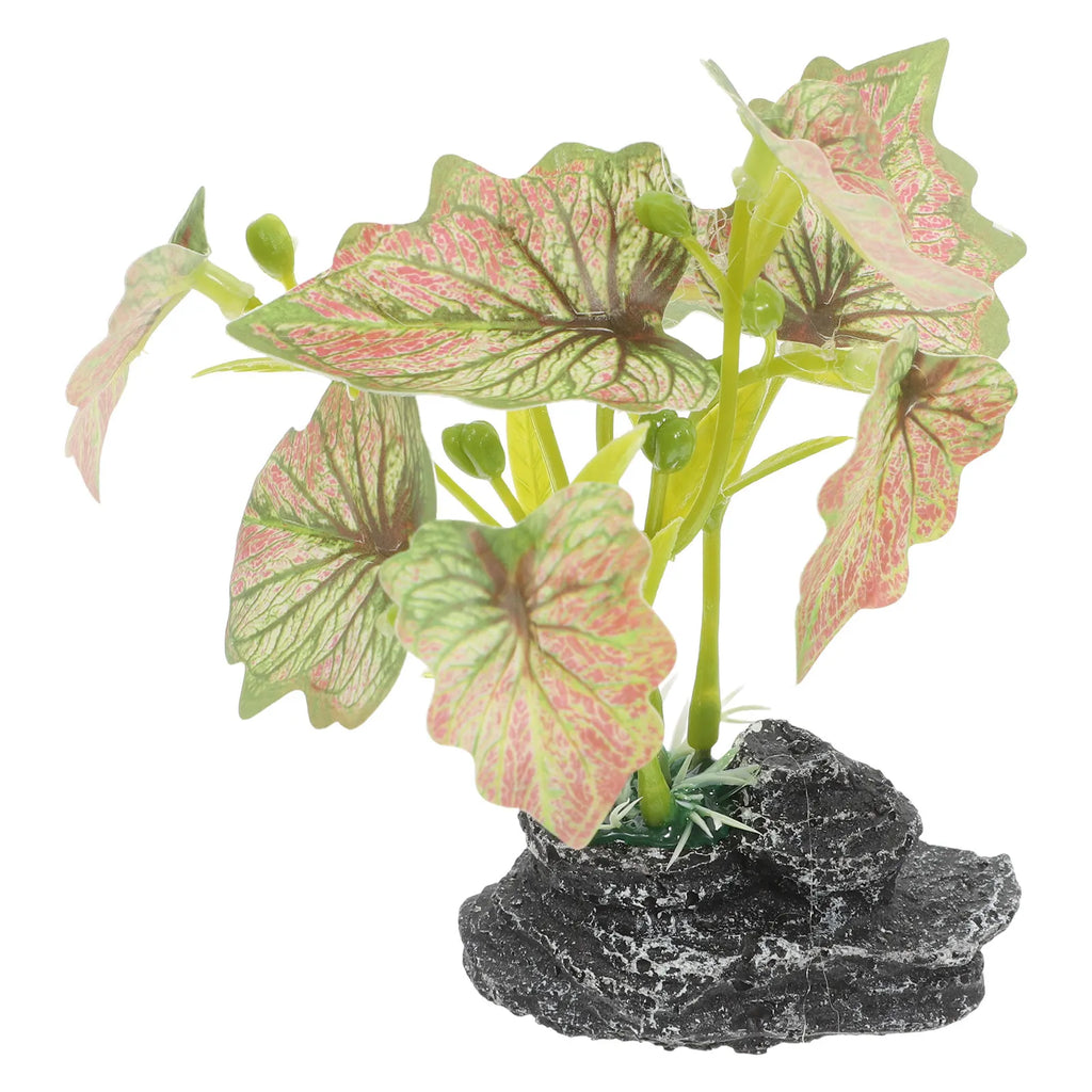 Realistic Reptile Climbing Decorative Plant Artificial Aquarium Plant Terrarium Decoration for Bearded Dragon Hermit Crab Fish